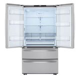 23 cu.ft. 4-Door French Door, Counter Depth, Double Freezer, Internal Water, PrintProof Stainless Steel