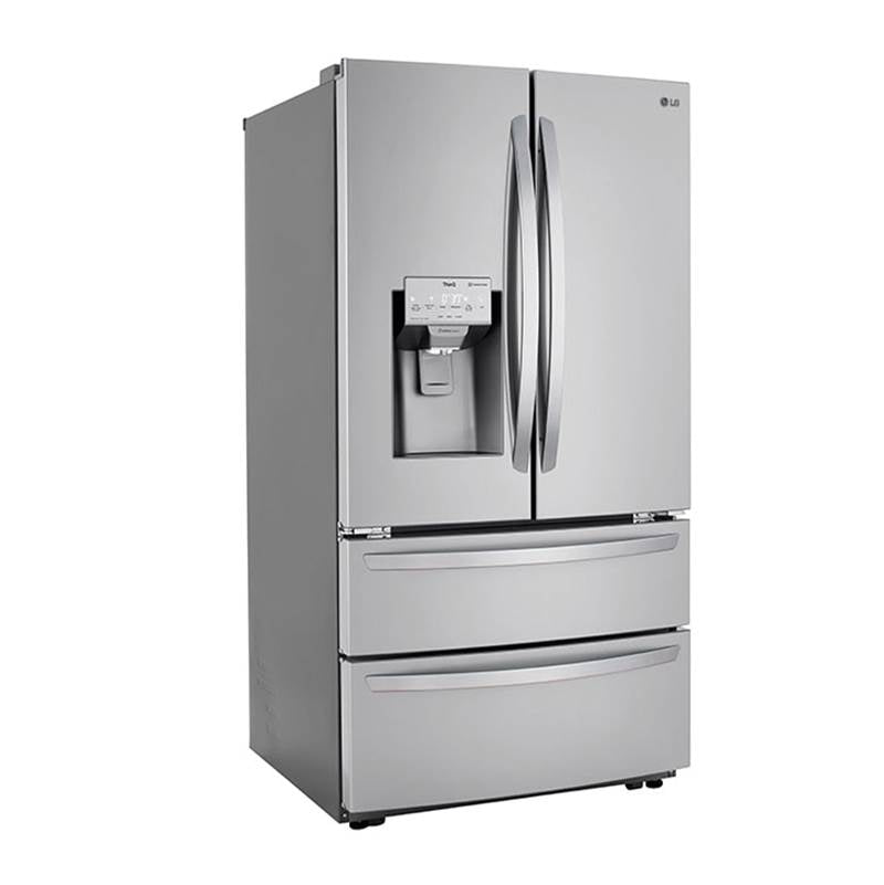 22 cu.ft. 4 Door French Door, Counter Depth, Double Freezer, Print Proof Stainless Steel