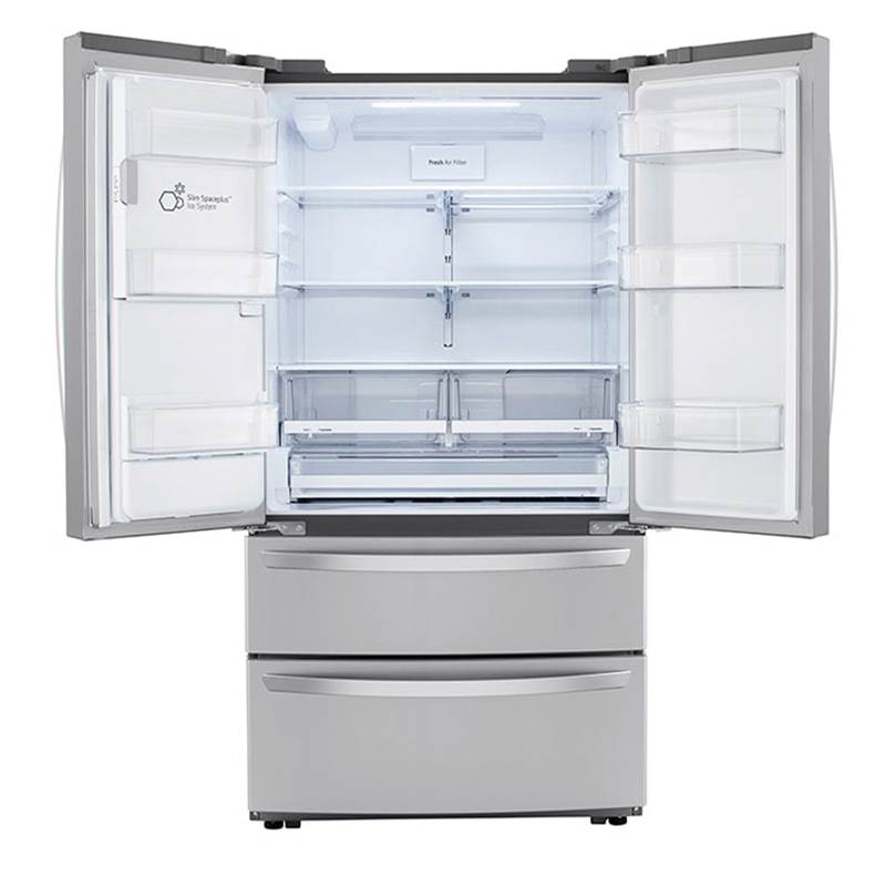 22 cu.ft. 4 Door French Door, Counter Depth, Double Freezer, Print Proof Stainless Steel