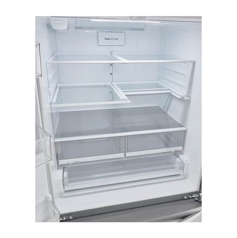 22 cu.ft. 4 Door French Door, Counter Depth, Double Freezer, Print Proof Stainless Steel