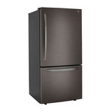 26 cu.ft. 2 Door Bottom-Mount Refrigerator, 33'' Width, Freezer Pull Drawer, Door Cooling, Black Stainless Steel