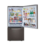 26 cu.ft. 2 Door Bottom-Mount Refrigerator, 33'' Width, Freezer Pull Drawer, Door Cooling, Black Stainless Steel