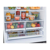 26 cu.ft. 2 Door Bottom-Mount Refrigerator, 33'' Width, Freezer Pull Drawer, Door Cooling, Black Stainless Steel