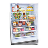 26 cu.ft. 2 Door Bottom-Mount Refrigerator, 33'' Width, Freezer Pull Drawer, Door Cooling, Black Stainless Steel