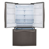 29 cu.ft.  3 Door Refrigerator, Water Only Dispenser, Black Stainless Steel