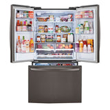 29 cu.ft.  3 Door Refrigerator, Water Only Dispenser, Black Stainless Steel