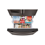 29 cu.ft.  3 Door Refrigerator, Water Only Dispenser, Black Stainless Steel