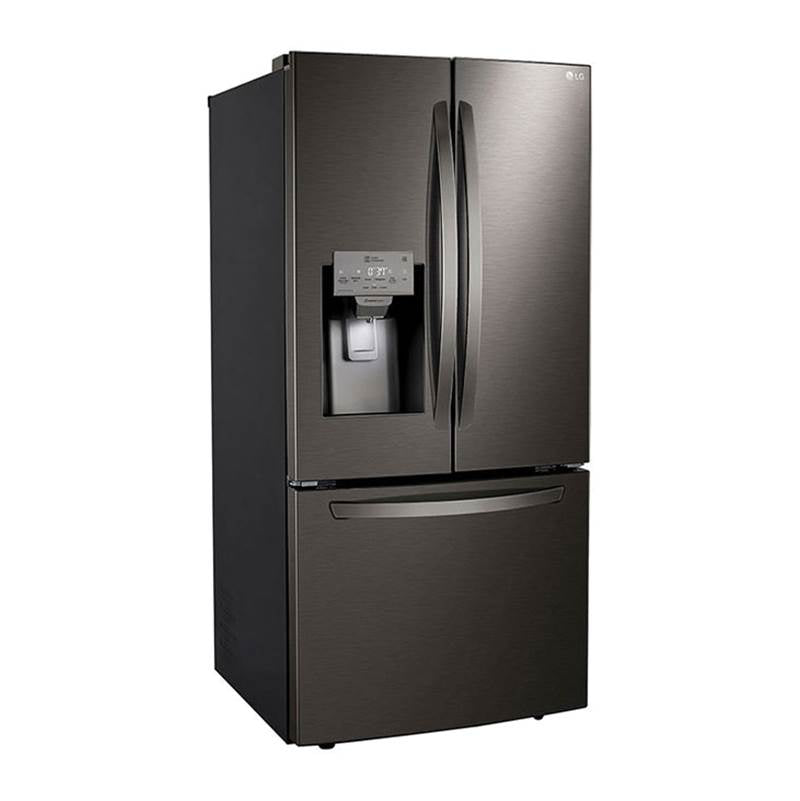 ADA Compliant, 25 cu.ft. 3-Door French Door, 33'' Standard Depth, Ice and Water Dispenser, Slim Door Ice, PrintProof Black Stainless Steel