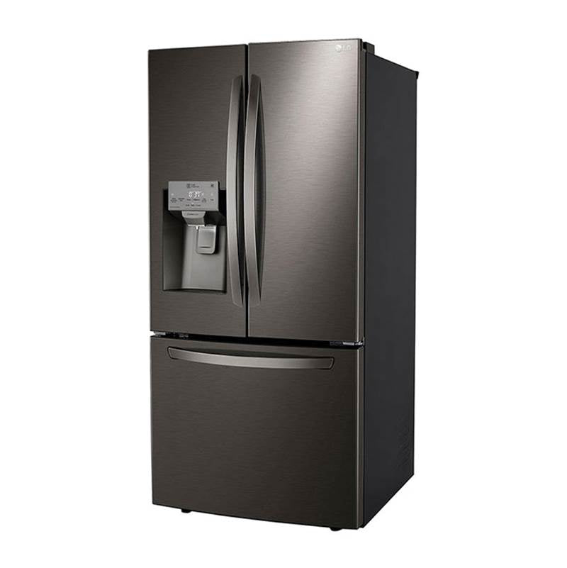 ADA Compliant, 25 cu.ft. 3-Door French Door, 33'' Standard Depth, Ice and Water Dispenser, Slim Door Ice, PrintProof Black Stainless Steel