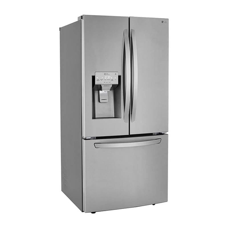 ADA Compliant, 25 cu.ft. 3-Door French Door, 33'' Standard Depth, Ice and Water Dispenser, Slim Door Ice, PrintProof Black Stainless Steel