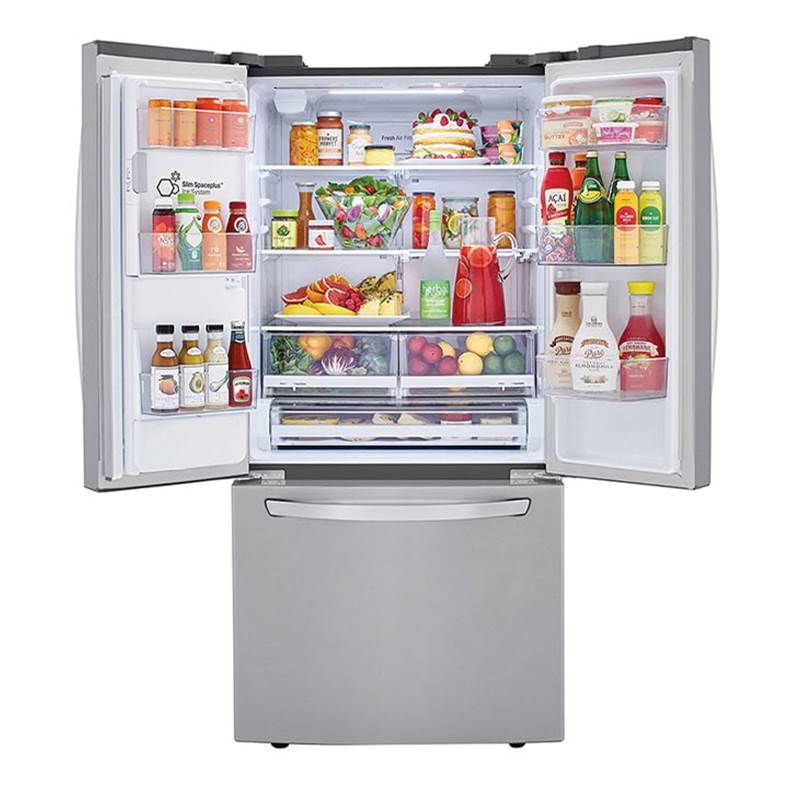 ADA Compliant, 25 cu.ft. 3-Door French Door, 33'' Standard Depth, Ice and Water Dispenser, Slim Door Ice, PrintProof Black Stainless Steel