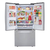 ADA Compliant, 25 cu.ft. 3-Door French Door, 33'' Standard Depth, Ice and Water Dispenser, Slim Door Ice, PrintProof Black Stainless Steel