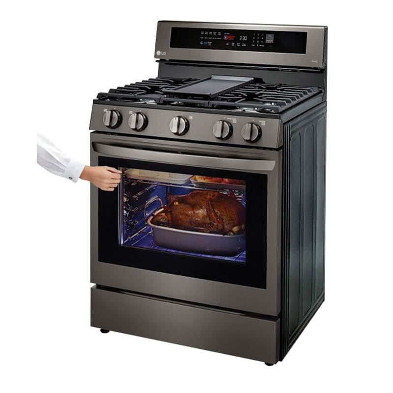 5.8 cu ft. Smart Wi-Fi Enabled True Convection InstaView Gas Range with Air Fry