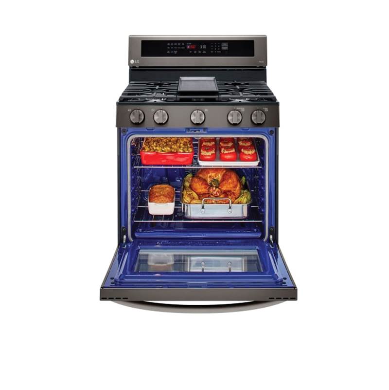 5.8 cu ft. Smart Wi-Fi Enabled True Convection InstaView Gas Range with Air Fry