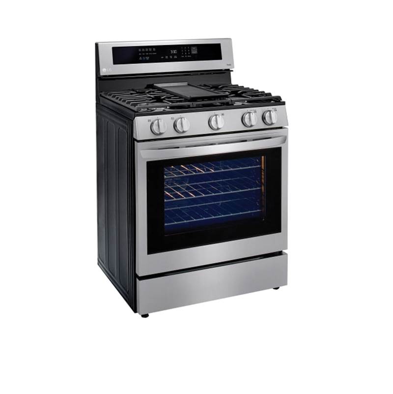 5.8 cu ft. Smart Wi-Fi Enabled True Convection InstaView Gas Range with Air Fry