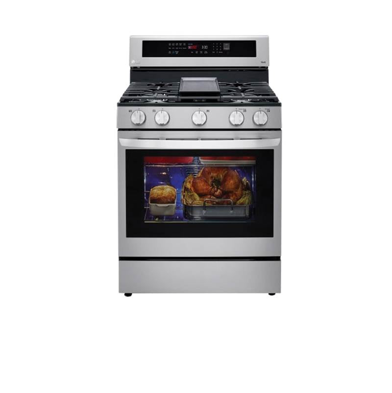 5.8 cu ft. Smart Wi-Fi Enabled True Convection InstaView Gas Range with Air Fry