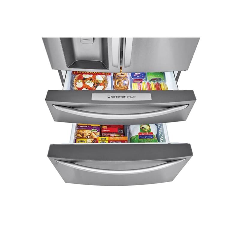 23 cu.ft. 4-Door French Door, Counter Depth, Door-in-Door, Fully Convertible Drawer, PrintProof Stainless Steel