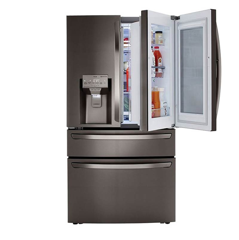 23 cu.ft. 4-Door French Door, Counter Depth, InstaView Door-in-Door, Fully Convertible Drawer, PrintProof Black Stainless Steel