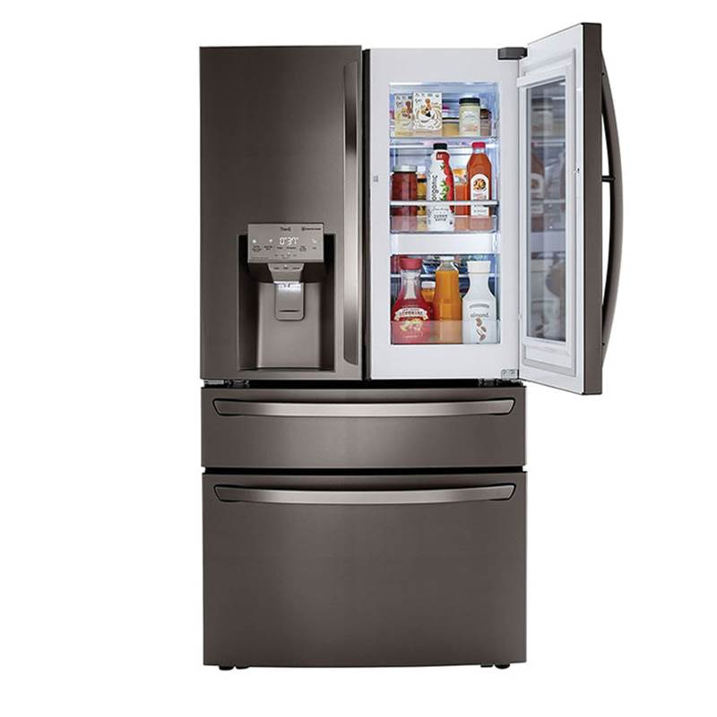 23 cu.ft. 4-Door French Door, Counter Depth, InstaView Door-in-Door, Fully Convertible Drawer, PrintProof Black Stainless Steel