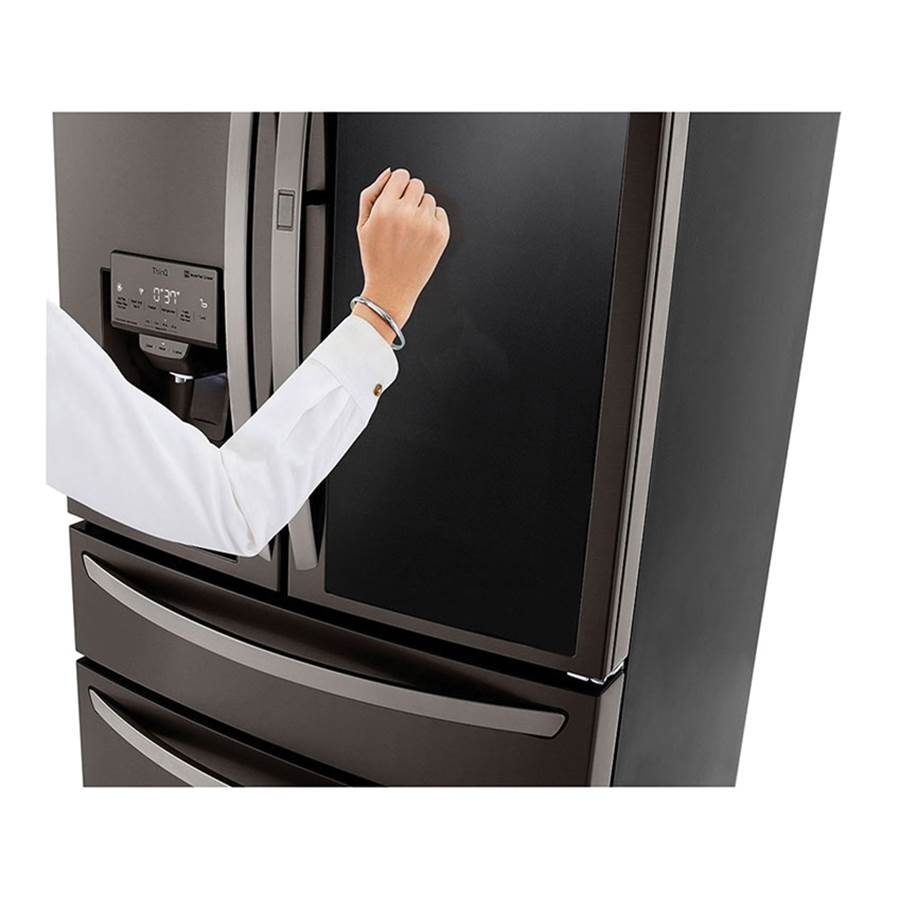 23 cu.ft. 4-Door French Door, Counter Depth, InstaView Door-in-Door, Fully Convertible Drawer, PrintProof Black Stainless Steel