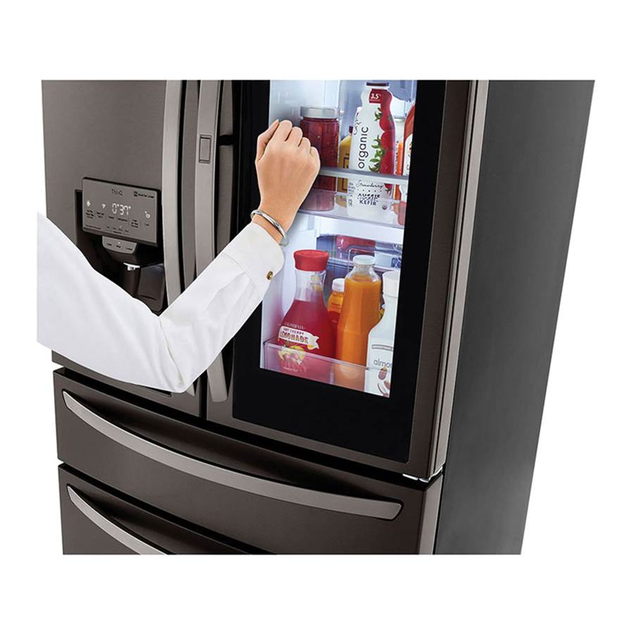 23 cu.ft. 4-Door French Door, Counter Depth, InstaView Door-in-Door, Fully Convertible Drawer, PrintProof Black Stainless Steel