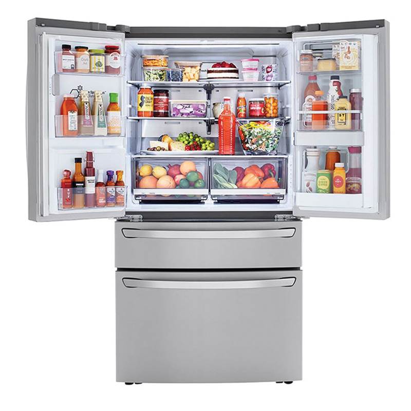 23 cu.ft. 4-Door French Door, Counter Depth, InstaView Door-in-Door, Fully Convertible Drawer, PrintProof Black Stainless Steel