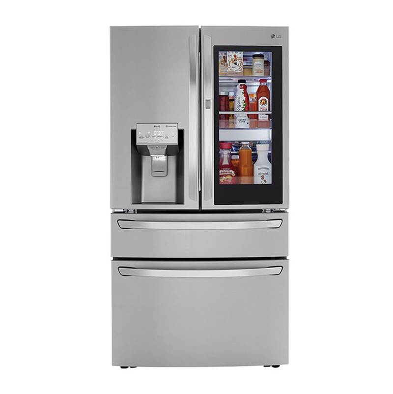 LG Appliances - 30 cu.ft. 4-Door French Door, InstaView Door-in-Door, Fully Convertible Drawer, PrintProof Stainless Steel - Stainless Steel