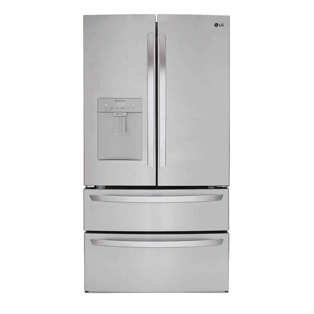 LG Appliances - 4 French Door Refrigerator, 29 cu-ft, External Water Double Freezer, Stainless Steel - Stainless Steel