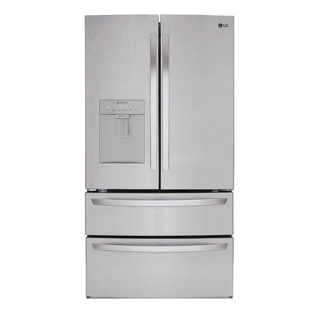LG Appliances - 4 French Door Refrigerator, 29 cu-ft, External Water Double Freezer, Stainless Steel - Stainless Steel