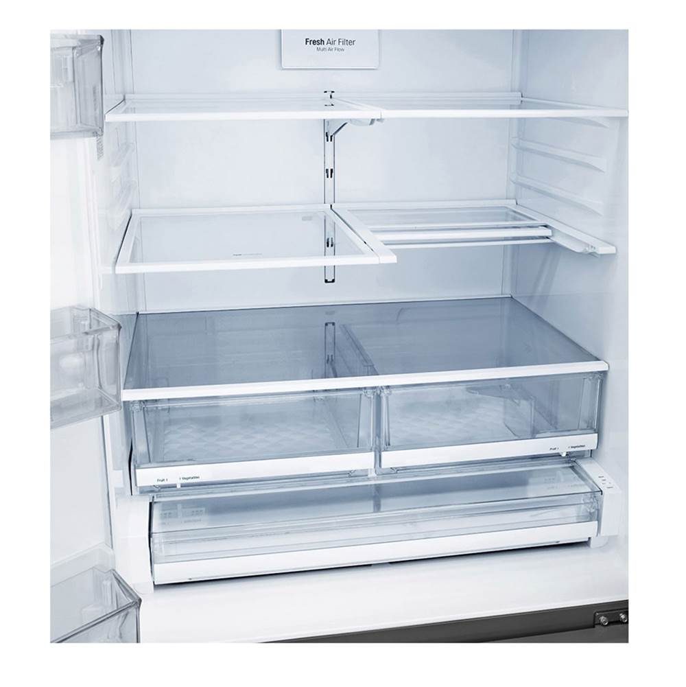 4 French Door Refrigerator, 29 cu-ft, External Water Double Freezer, Stainless Steel