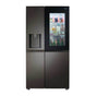 LG Appliances - Side By Side Refrigerator, 27 cu-ft, InstaView Only, Dual Ice Maker with Craft Ice, PrintProof Black Stainless Steel - Black Stainless Steel