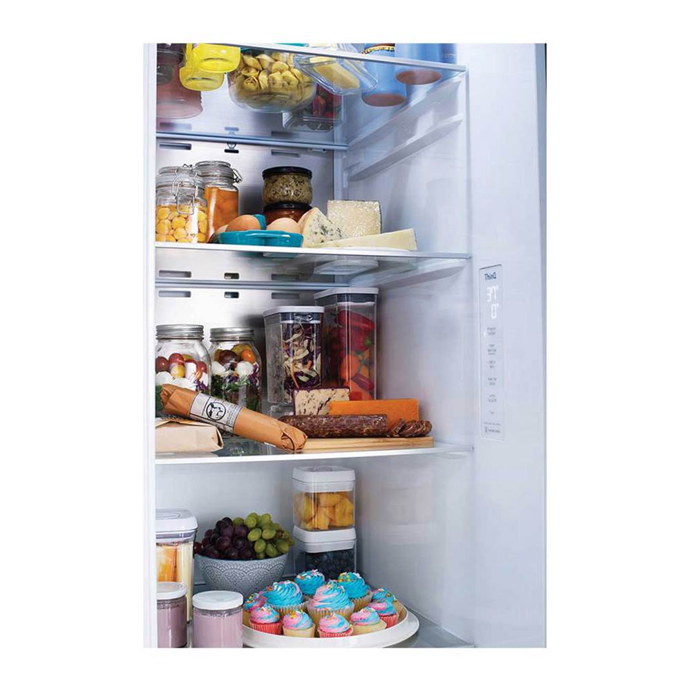 Side By Side Refrigerator, 27 cu-ft, InstaView Only, Dual Ice Maker with Craft Ice, PrintProof Black Stainless Steel