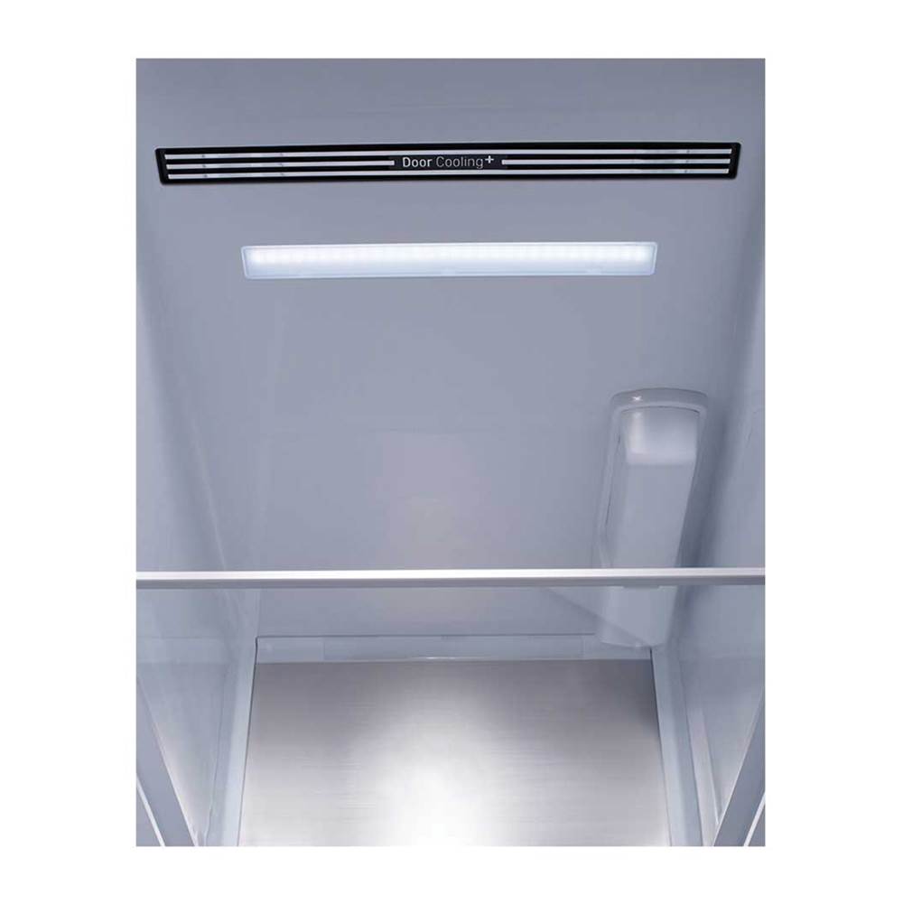 Side By Side Refrigerator, 27 cu-ft, InstaView Only, Dual Ice Maker with Craft Ice, PrintProof Black Stainless Steel