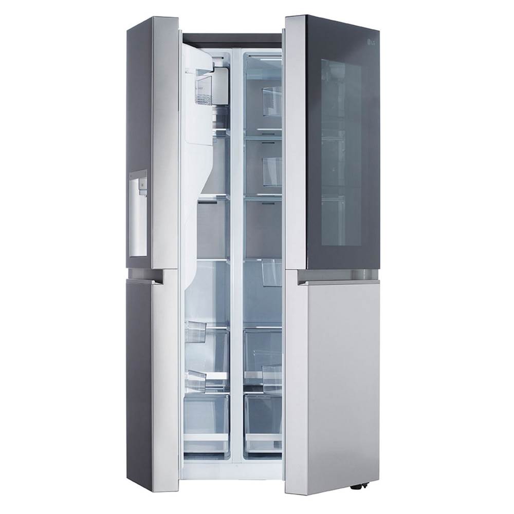 Side By Side Refrigerator, 27 cu-ft, InstaView Only, Dual Ice Maker with Craft Ice, PrintProof Black Stainless Steel
