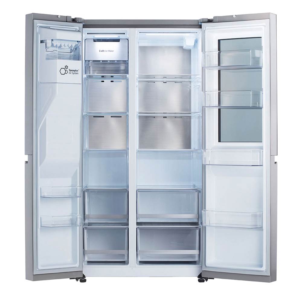 Side By Side Refrigerator, 27 cu-ft, InstaView Only, Dual Ice Maker with Craft Ice, PrintProof Black Stainless Steel