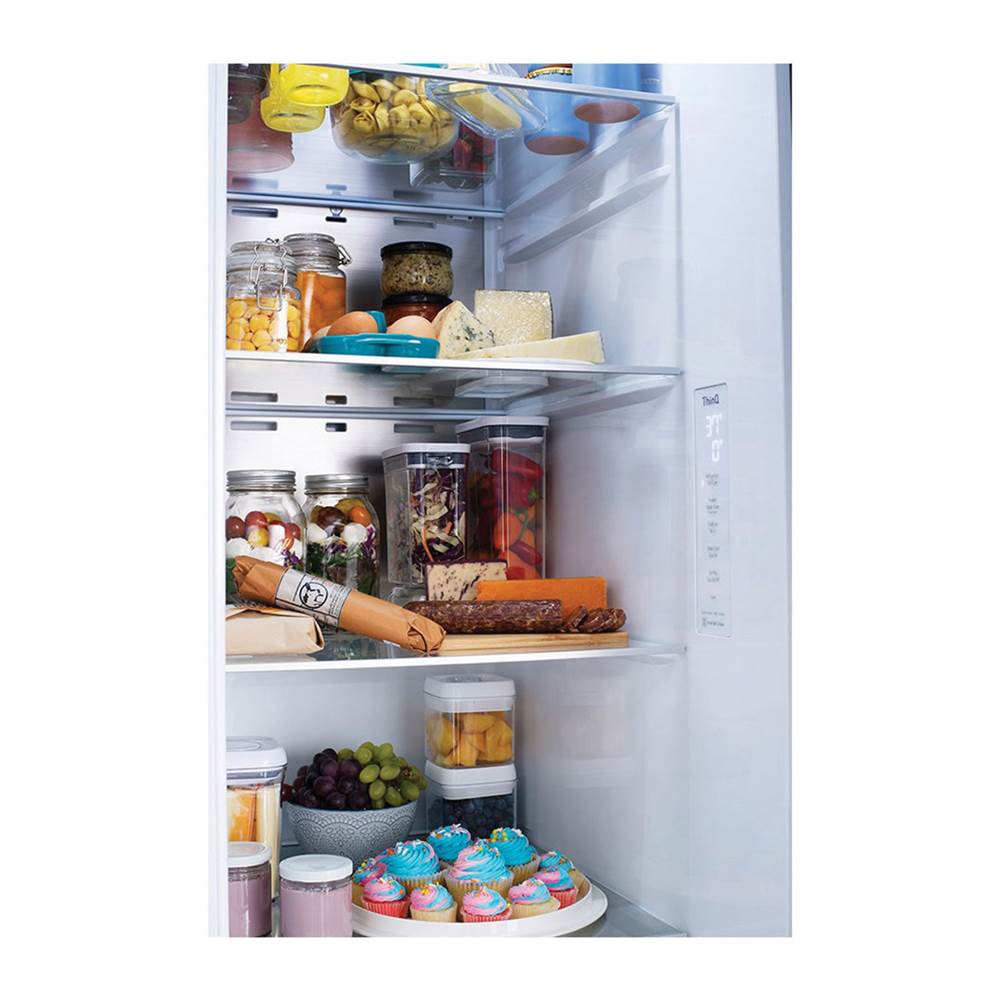 Side By Side Refrigerator, 27 cu-ft, InstaView Only, Dual Ice Maker with Craft Ice, PrintProof Black Stainless Steel