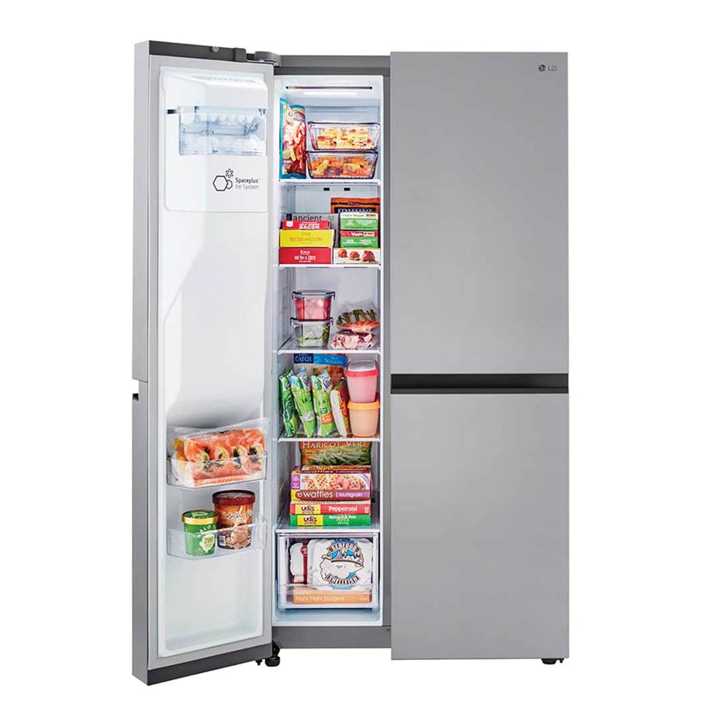 Side By Side Refrigerator, 27 cu-ft, External Ice and Water Dispenser, Print Proof Stainless Steel
