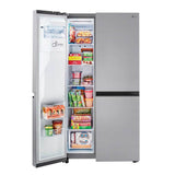 Side By Side Refrigerator, 27 cu-ft, External Ice and Water Dispenser, Print Proof Stainless Steel