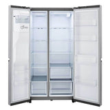 Side By Side Refrigerator, 27 cu-ft, External Ice and Water Dispenser, Print Proof Stainless Steel