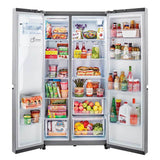 Side By Side Refrigerator, 27 cu-ft, External Ice and Water Dispenser, Print Proof Stainless Steel