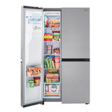 Side By Side Refrigerator, 27 cu-ft, External Ice and Water Dispenser, Print Proof Stainless Look