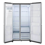 Side By Side Refrigerator, 27 cu-ft, External Ice and Water Dispenser, Print Proof Stainless Look