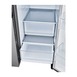 Side By Side Refrigerator, 27 cu-ft, External Ice and Water Dispenser, Print Proof Stainless Look