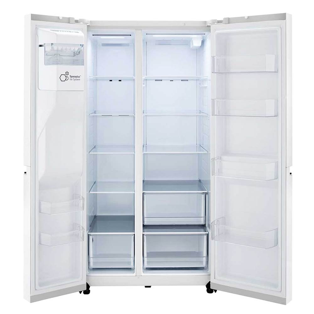 Side By Side Refrigerator, 27 cu-ft, External Ice and Water Dispenser, Print Proof Stainless Steel