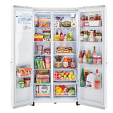Side By Side Refrigerator, 27 cu-ft, External Ice and Water Dispenser, Print Proof Stainless Steel