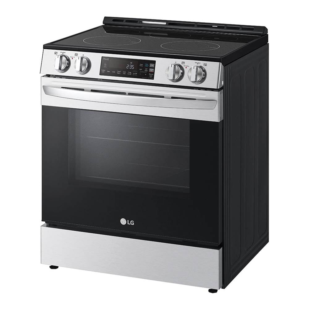 Electric Single Oven Slide-in Range, 6.3 cu-ft, EasyClean plus Self Clean, ThinQ, Printproof Stainless Steel