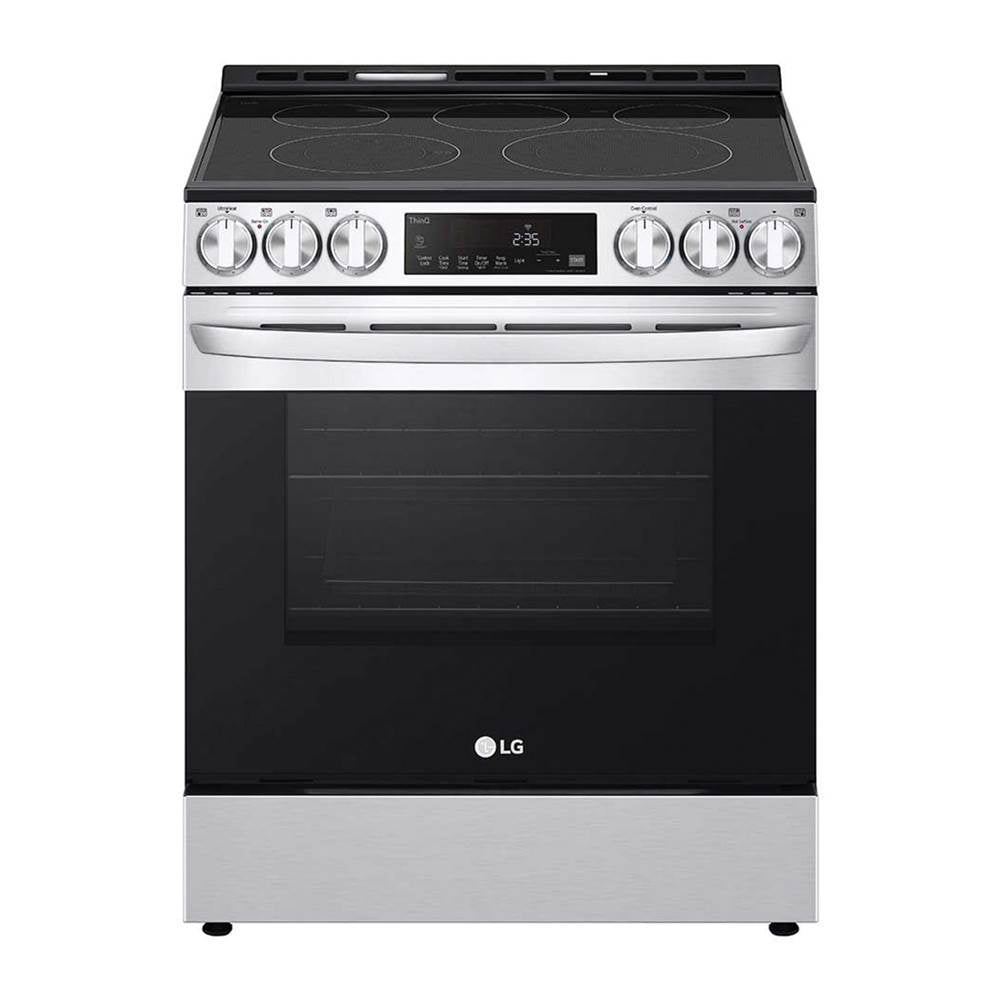 LG Appliances - Single Oven Slide-in Electric Range, 6.3 cu-ft, Air Fry, Fan Convection, EasyClean plus Self Clean, ThinQ, PrintProof Stainless Steel - Stainless Steel