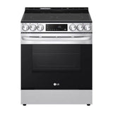 LG Appliances - Single Oven Slide-in Electric Range, 6.3 cu-ft, Air Fry, Fan Convection, EasyClean plus Self Clean, ThinQ, PrintProof Stainless Steel - Stainless Steel