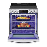 Single Oven Slide-in Electric Range, 6.3 cu-ft, Air Fry, Fan Convection, EasyClean plus Self Clean, ThinQ, PrintProof Black Stainless Steel