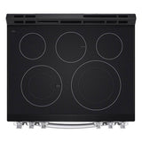 Single Oven Slide-in Electric Range, 6.3 cu-ft, Air Fry, Fan Convection, EasyClean plus Self Clean, ThinQ, PrintProof Black Stainless Steel